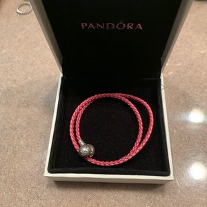 Pandora leather wrap bracelet